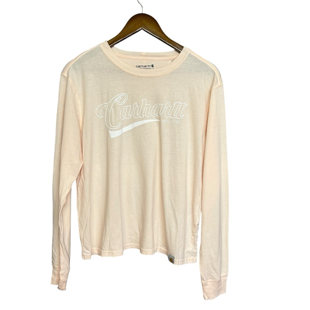 Carhartt Light Peach Loose Fit Long Sleeve T-shirt Top Size S